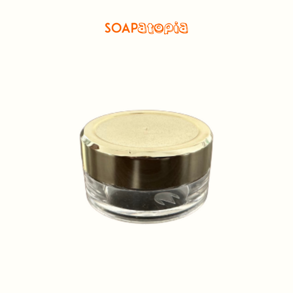8 GMS Acrylic Containers with Gold Cap
