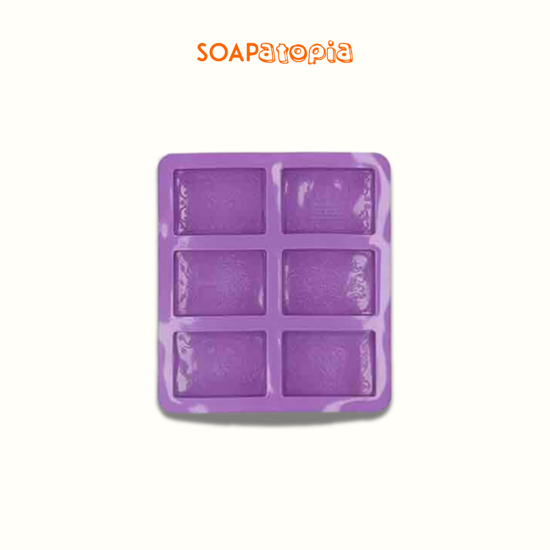 Rectangle with Pattern Mold – Stylish & Detailed Shapes | Soapatopia
