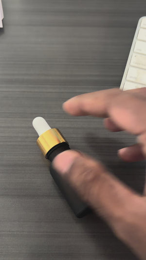 15 ML Amber Glass Dropper bottle(frosted) with white teat